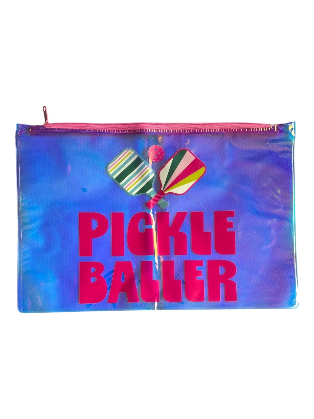 Holographic "Pickle Baller" Zipper Pouch - Pickleball Collection